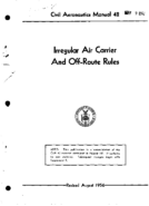CAM 42 Irregular Air Carrier And Off Route Rules  Subsequent Changes begin with Supplement 9 1958