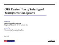 OKI evaluation of intelligent transportation system