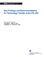 Key Findings and Recommendations for Technology Transfer at the ITS JPO