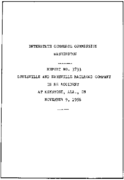 Interstate Commerce Commision Report of the Accident  Investigation Occuring on the LOUISVILLE AND NASHVILLE RAILROAD COMPANY KEYSTONE AL