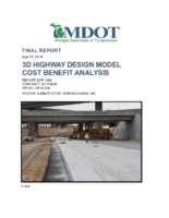 3D Highway Design Model Cost Benefit Analysis