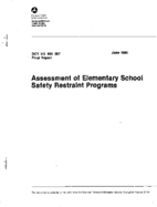 Assessment of Elementary School Safety Restraint Programs