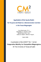 Application of the Equity Rubric for Purpose and Need to a Demonstration Corridor in the Texas Megaregion