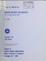 Highwaywildlife relationships  Vol 1 A stateoftheart report