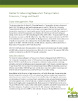 Center for Advancing Research in Transportation Emissions Energy and Health CARTEEH Data Management Plan
