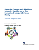 Connecting Pedestrians with Disabilities to Adaptive Signal Control for Safe Intersection Crossing and Enhanced Mobility System Requirements Year 2