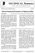 InternetSupported Evaluation of Highway Safety Technical Summary