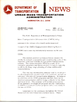 Department of Transportation News Urban Mass Transportation Administration UMTA 6774
