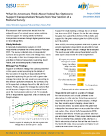 What Do Americans Think About Federal Tax Options to Support Transportation Results from Year Sixteen of a National Survey Research Brief