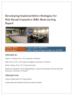 Developing Implementation Strategies for Risk Based Inspection RBI BackCasting Report