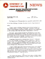Department of Transportation News Urban Mass Transportation Administration UMTA 7251