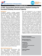 07002 Geosynthetic Reinforcement in Asphalt Overlays for Increased Roadway Structural Capacity Summary