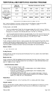 Territorial and Puerto Rico Highway Program