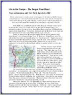 Life in the Camps  The Rogue River Road