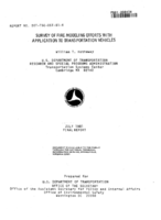Survey of Fire Modeling Efforts with Application to Transportation Vehicles