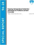 Freezing temperature protection admixture for Portland cement concrete