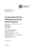 An International Survey of Maintenance Human Factors Programs