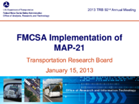 FMCSA Implementation of MAP21