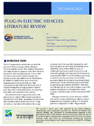 Plugin Electric Vehicles Literature Review