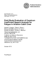Field Study Evaluation of Cepstrum Coefficient Speech Analysis for Fatigue in Aviation Cabin Crew