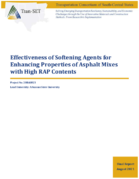 Effectiveness of Softening Agents for Enhancing Properties of Asphalt Mixes with High Rap Contents