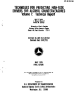 Techniques for Predicting HighRisk Drivers for Alcohol Countermeasures Volume 1 Technical Report