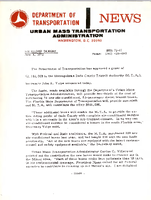 Department of Transportation News Urban Mass Transportation Administration UMTA 7247
