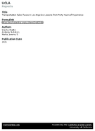 Transportation Sales Taxes in Los Angeles Lessons from Forty Years of Experience