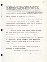 Statement of William T Coleman Jr Secretary of Transportation before the Subcommittee on Future Foreign Policy Research and Development of the House Committee on International Relations and the Subcommittee on Government Activities and Transportation of the House Committee on Government Operations