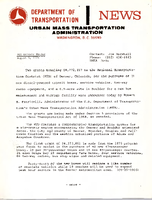 Department of Transportation News Urban Mass Transportation Administration UMTA 7684