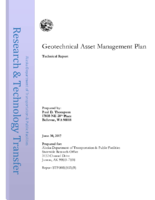 Geotechnical Asset Management Plan  Technical Report