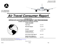 Air Travel Consumer Report June 2018