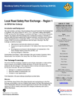 Local Road Safety Peer Exchange  Region 1  An RSPCB Peer Exchange