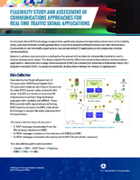 Feasibility Study and Assessment of Communications Approaches for RealTime Traffic Signal Applications Factsheet