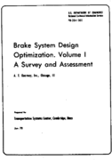 Brake System Design Optimization Volume II  Supplemental Data