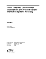 Travel Time Data Collection for Measurement of Advanced Traveler Information Systems Accuracy