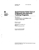 Experimental Field Test of Proposed AntiDartOut Training Programs Volume 2 Implementation Guidelines and Program Materials