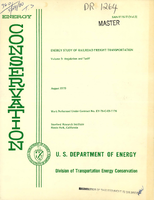 Energy Study of Railroad Freight Transportation Volume 3 Regulation and Tariff