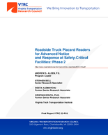 Roadside Truck Placard Readers for Advanced Notice and Response at SafetyCritical Facilities Phase 2