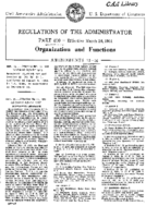 Part 400 Regulation Of The Administrator Organization And Functions