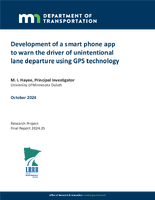 Development of a Smart Phone App to Warn the Driver of Unintentional Lane Departure Using GPS Technology