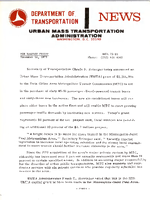 Department of Transportation News Urban Mass Transportation Administration UMTA 7399