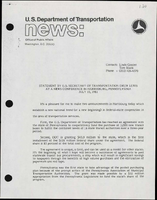 Statement by US Secretary of Transportation Drew Lewis at a News Conference