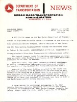 Department of Transportation News Urban Mass Transportation Administration UMTA 7682