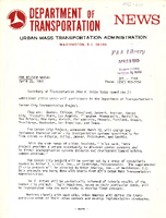 Department of Transportation News Urban Mass Transportation Administration DOT 7169
