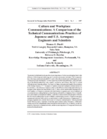 Culture and Workplace Communications A Comparison of the Technical Communications Practices of Japanese and US Aerospace Engineers and Scientists