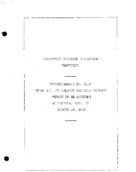 Interstate Commerce Commision Report of the Accident  Investigation Occuring on the TEXAS AND NEW ORLEANS RAILROAD FEEDORA TX