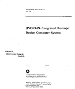 HYDRAIN  Integrated Drainage Design Computer System Volume IV CDS  Culvert Design and Analysis