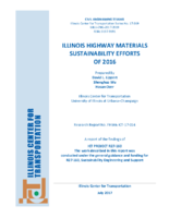 Illinois highway materials sustainability efforts of 2016