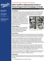 Before and AfterImplementation Studies of Advanced Signal Control Technologies in Florida Summary